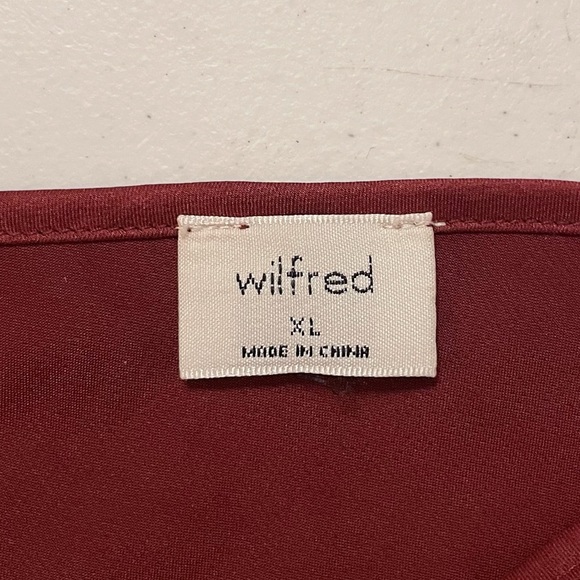 Aritzia Wilfred Only Slip Satin Midi Dress in Spiced Burgundy - Picture 10 of 11